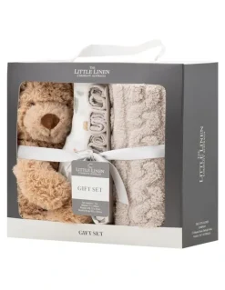 The Little Linen Company Boxed Gift Set in Brown