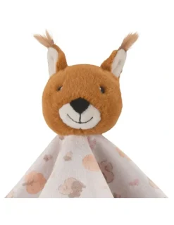 The Little Linen Company Bushland Squirrel Lovie Comforter in Grey