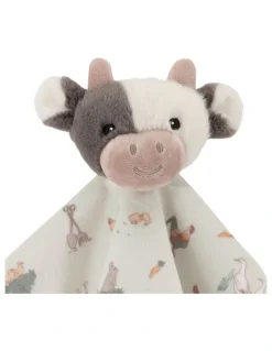 The Little Linen Company Farmyard Cow Lovie Comforter in Green