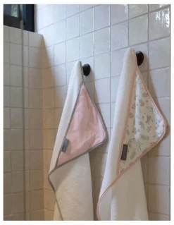 The Little Linen Company Harvest Bunny Hooded Towel 2 Pack in Pink