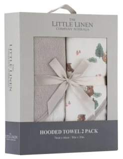 The Little Linen Company Hooded Towel 2 Pack in Brown