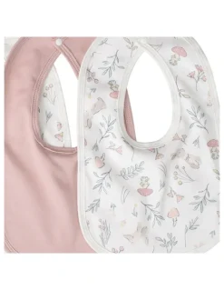 The Little Linen Company Jersey Bib 5 Pack in Pink