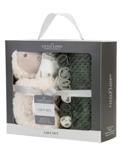 The Little Linen Company Little Linen Farmyard Lamb Boxed Gift Set