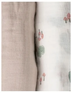 The Little Linen Company Muslin Wraps Pack of 3 in Bushland Bear