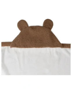 The Little Linen Company Plush Hooded Towel in Bushland Bear