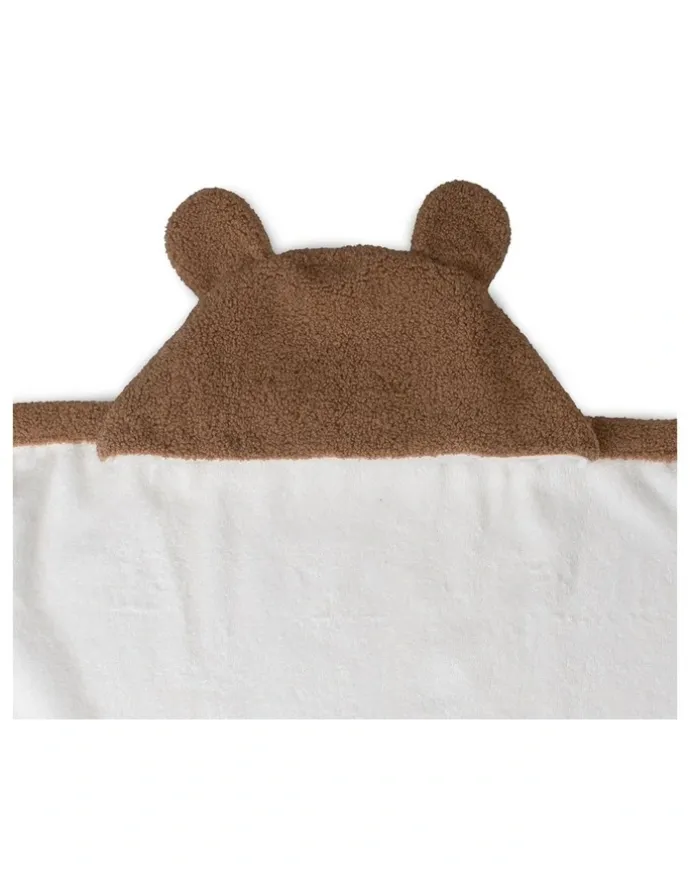 The Little Linen Company Plush Hooded Towel in Bushland Bear