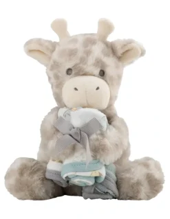 The Little Linen Company Plush Toy & Washers Savanna Giraffe