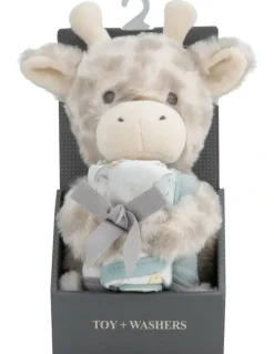 The Little Linen Company Plush Toy & Washers Savanna Giraffe