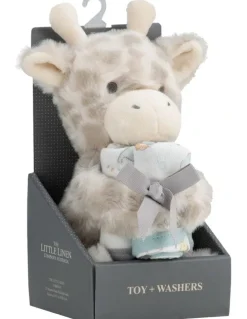 The Little Linen Company Plush Toy & Washers Savanna Giraffe