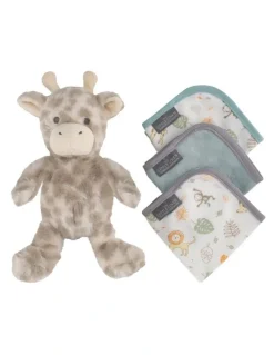 The Little Linen Company Plush Toy & Washers Savanna Giraffe