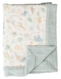 The Little Linen Company Savanna Giraffe Snuggle Blanket in Multi