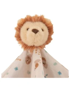 The Little Linen Company Savanna Lion Lovie Comforter in Cream