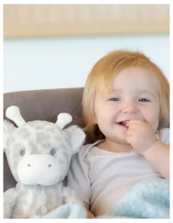 The Little Linen Company Savannah Giraffe Plush Toy & Blanket