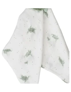 The Little Linen Company Terry The Turtle Lovie Comforter in Green