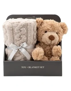The Little Linen Company Willow Bear Plush Toy And Blanket