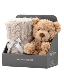 The Little Linen Company Willow Bear Plush Toy And Blanket
