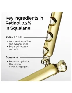The Ordinary Retinol 0.2% in Squalane, Mild Serum for Early Signs of Ageing 30ml