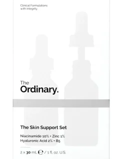 The Ordinary The Skin Support Set with Niacinamide Hyaluronic Acid to Control Oil and Hydrate