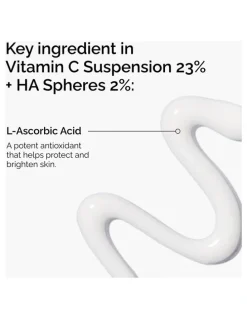 The Ordinary Vitamin C Suspension 23% Hyaluronic Acid Spheres 2% Serum to Brighten and Even Skin Tone 30ml