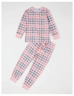 The Pyjama Foundation x Myer PJ Foundation Cosy Knit Check Pyjama in Pink