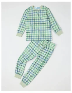 The Pyjama Foundation x Myer PJ Foundation Cosy Knit Check Pyjama in Green