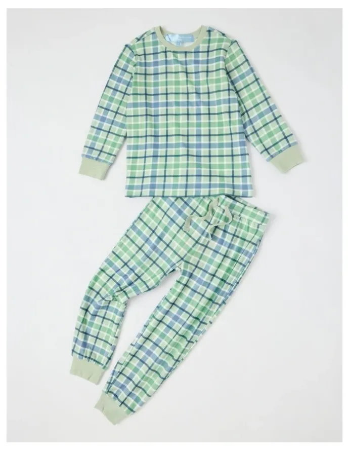 The Pyjama Foundation x Myer PJ Foundation Cosy Knit Check Pyjama in Green
