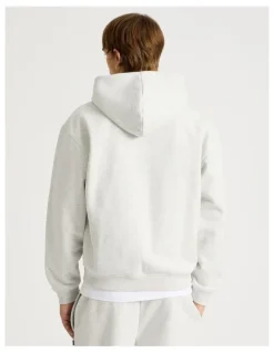 There After Core Logo Hooded Full Zip Sweater in Grey