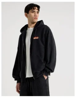 There After Oversized Terry Hooded Sweat in Black