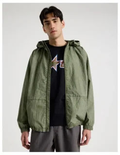 There After Raglan Sleeve Spray Jacket in Green