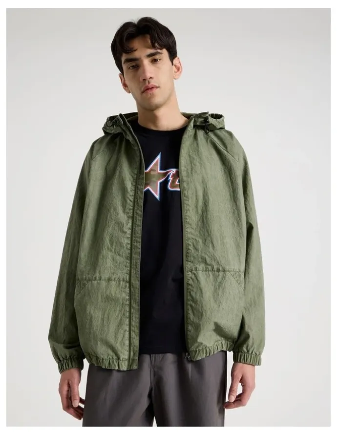 There After Raglan Sleeve Spray Jacket in Green