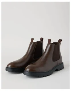There After Theo Chunky Chelsea Boot in Brown