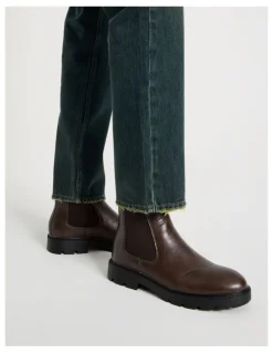 There After Theo Chunky Chelsea Boot in Brown