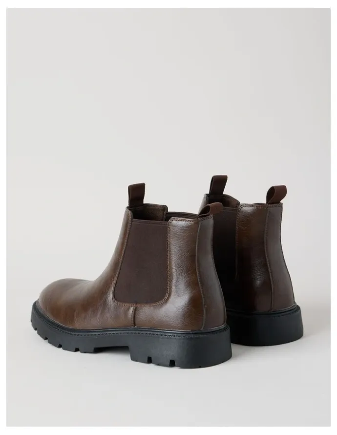 There After Theo Chunky Chelsea Boot in Brown