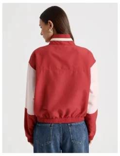 There After Windbreaker Pull Over in American Beauty and Potpourri Pink