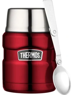 Thermos Stainless King Vacuum Insulated Food Jar 470ml in Red