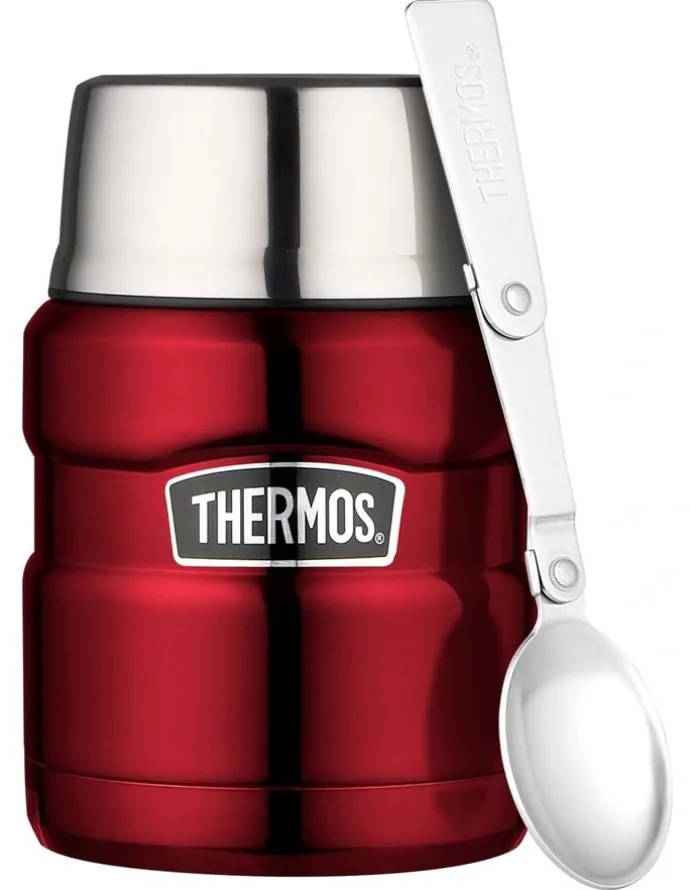 Thermos Stainless King Vacuum Insulated Food Jar 470ml in Red