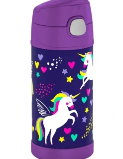 Thermos Vacuum Insulated Unicorn Drink Bottle 355ml in Purple