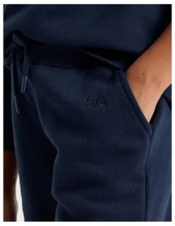Tilii Baggy Trackpants with Embroidery in Navy