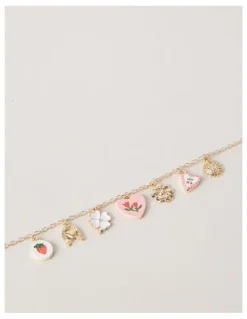 Tilii Charm Necklace in Gold