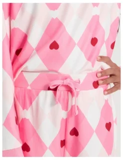 Tilii Cosy Knit Argile Pyjamas in Lipstick