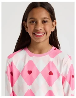 Tilii Cosy Knit Argile Pyjamas in Lipstick