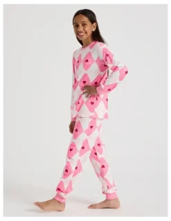 Tilii Cosy Knit Argile Pyjamas in Lipstick