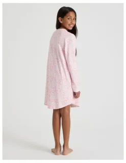 Tilii Cosy Knit Bows Nightie in Pale Pink