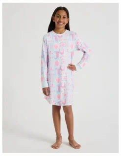 Tilii Cosy Knit Western Nightie in Pale Blue