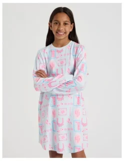 Tilii Cosy Knit Western Nightie in Pale Blue