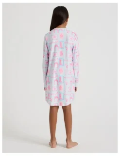 Tilii Cosy Knit Western Nightie in Pale Blue