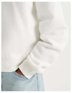 Tilii Crew Jumper with Puff Print in White