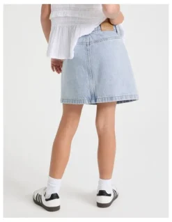 Tilii Denim Aline Skirt in Light Wash Denim