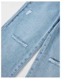 Tilii High Rise Wide Leg Jean in Mid Denim