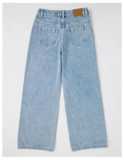 Tilii High Rise Wide Leg Jean in Mid Denim
